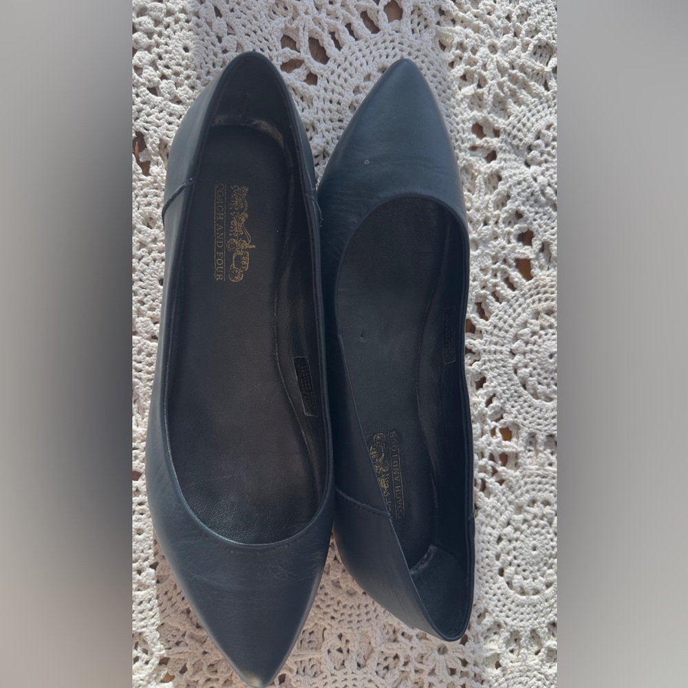 Coach and Four Blue Women's Flats (shoe16)